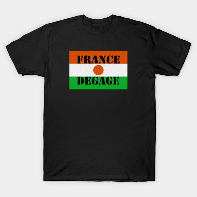 Niger - France Degage T-Shirt by Tony Cisse Art Originals